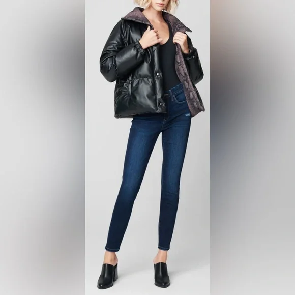 NWT- BlankNYC- Between the Line- Reversible Puffer Jacket- Size L - Picture 4 of 7